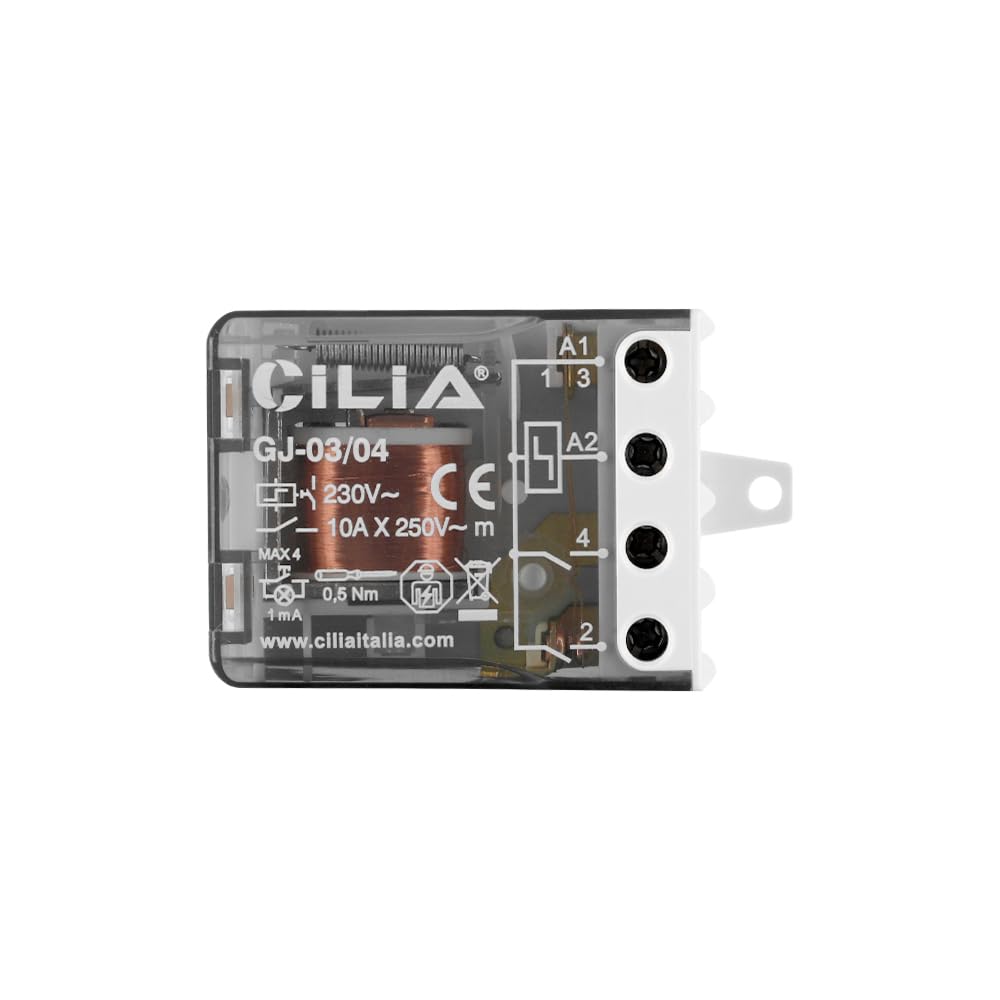 CILIA Relais à Impulsions 4 Séquences 2NO + 1NO - Commutateur Électromécanique 230V AC 50/60Hz, Contacts AgNi Robustes, Idéal Domotique Et Tableau Électrique