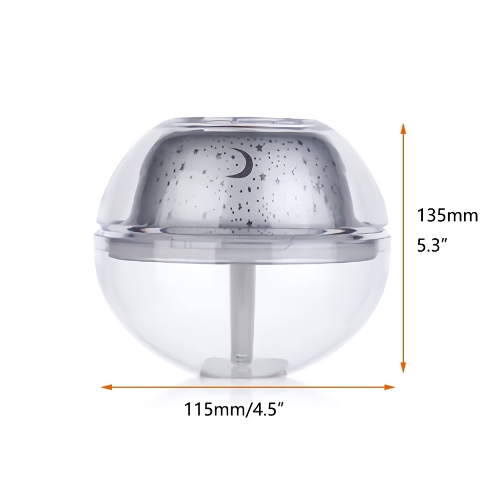 Umidificatori Umidificatore muto ad ultrasuoni da 500 ml Diffusore di aromi a nebbia nano Lampada da notte a proiezione di cielo stellato a LED Diffusore