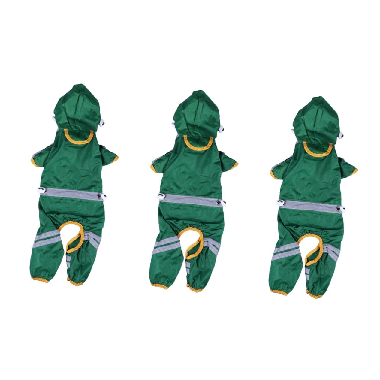 Housoutil 3pcs Small Dog Raincoat Reflective Dog Hoodie Pet Rain Slicker Comfortable and Stylish for