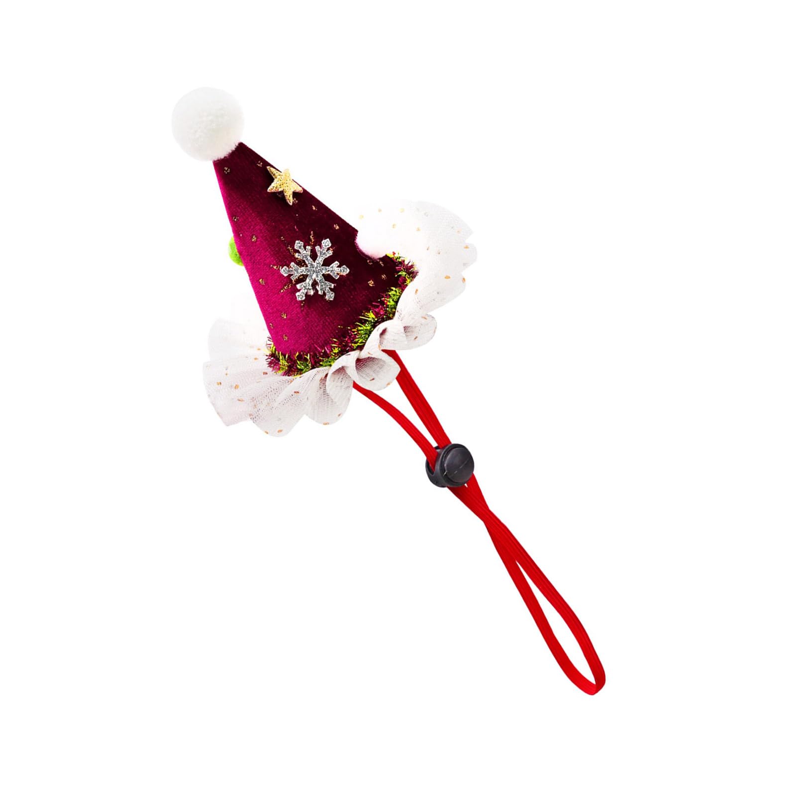 MICFENY Christmas Pet Hat Dog Cats Headwear Christmas Costume Reindeer Hat Blingbling Tinsels Dog Christmas Hat