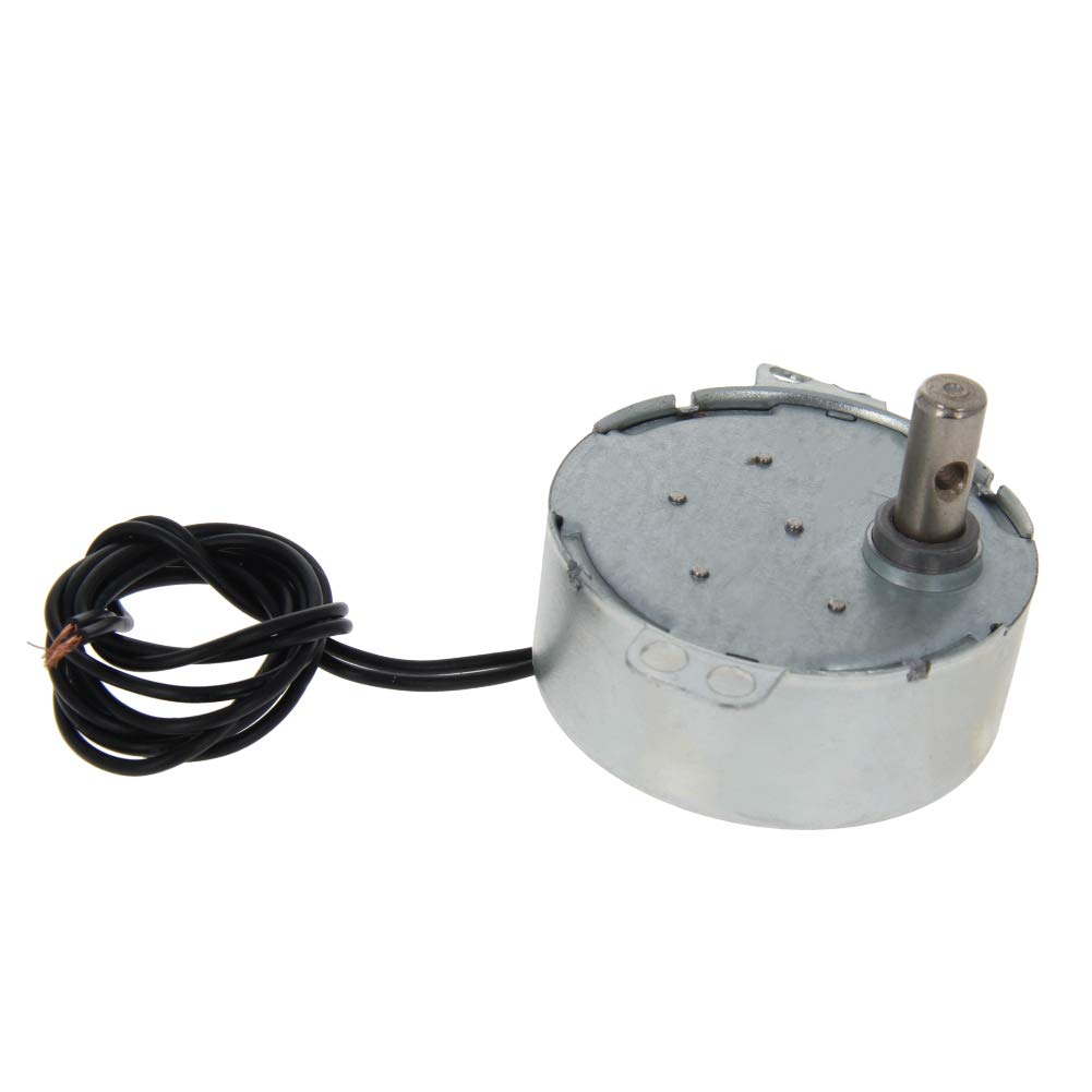 Fielect Synchronous Motor AC 220V 5-6RPM Turntable Motor CW/CCW Direction 4W TYC-50 Horizontal Hole Shaft