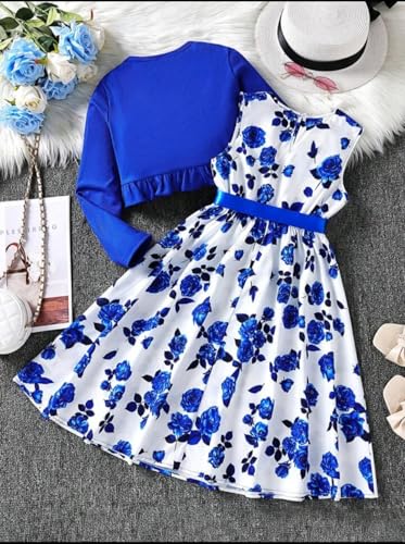 Image of ER Life Style Girls Floral Printed Frocks and Dresses (Magenta, Age 2-3 Years, Knee-Length, A-Line, Cotton)