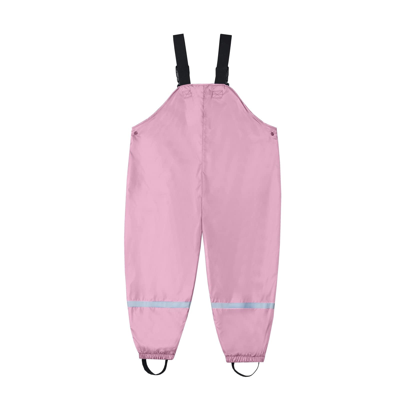 Suspender Rain Pants Toddler Kids Waterproof Baby Rain Rain Splash Pant Lightweight Rain Bib (E6-Pink, 6-7 Years)