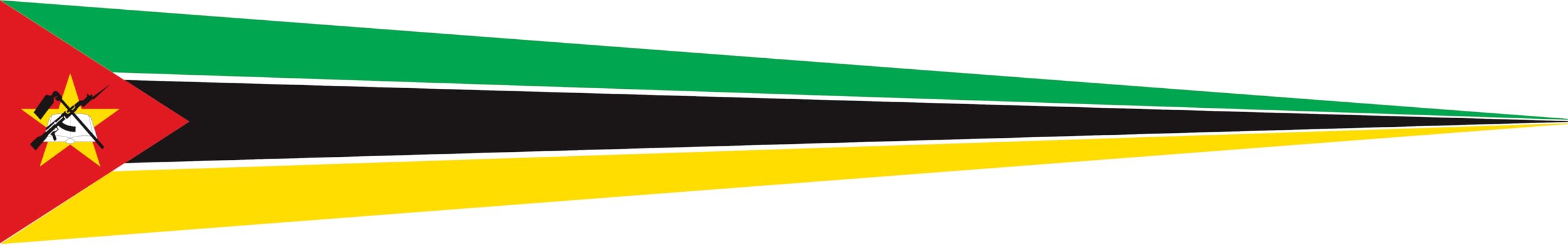 Fanion du Mozambique de pavoisement - Drapeau marin multicolore de 60 x 40 cm pour bateaux