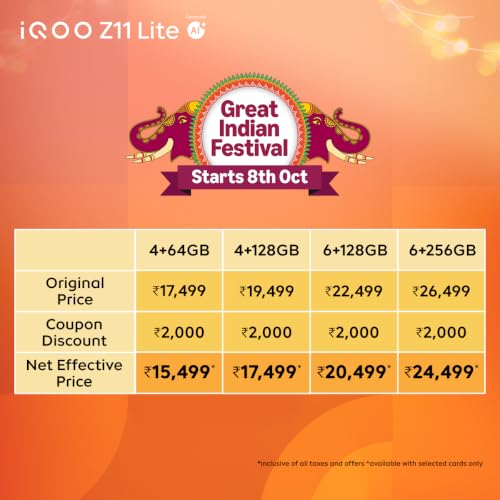 iQOO Store iQOO Z11 Lite 44W 5G Solar Flame 4GB 64GB - Image 3