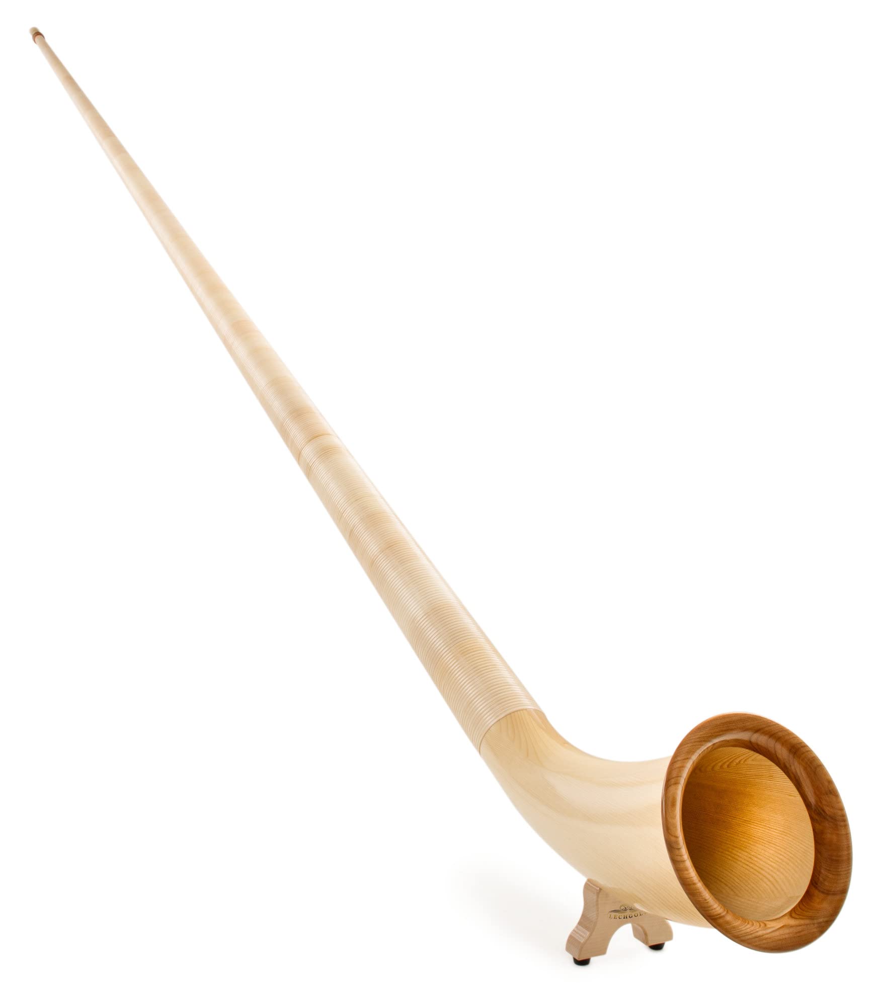 Alphorn Deluxe Fichte F (3-teilig, F-Stimmung, 360 cm, mit Peddigrohr umwickelt, 440 Hz, inkl. 19 mm Mundstück)