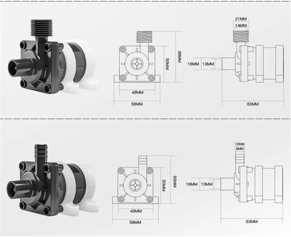 Water Pumps, Parts & Accessories DC 12V 24V Brushless Water Pump Silent Thread Solar Max 7m 900L/H Heater Shower Floor Heating Booster Pumps