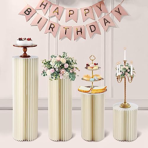 Supports cylindriques en carton ARIASS Ø30cm pour décorations de mariage et centres de table