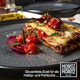 Moritz & Moritz Massives 18-teiliges Tafelservice für 6 Personen - Elegante Steingut-Teller & Schalen für 6 Personen - Modernes Design, spülmaschinen- & mikrowellengeeignet