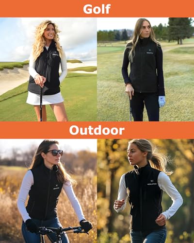 Venustas Women's Softshell Heated Vest with Battery,Lightweight Heated Golf Vest for Women4