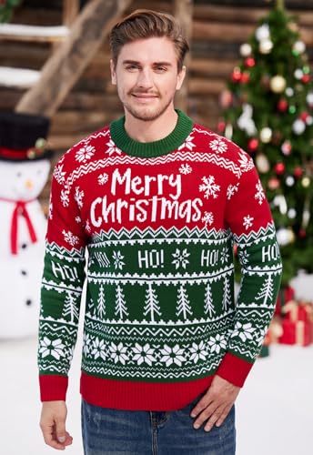Arvilhill Men's Ugly Christmas Sweaters Funny Knitted Pullovers (S-3XL)2