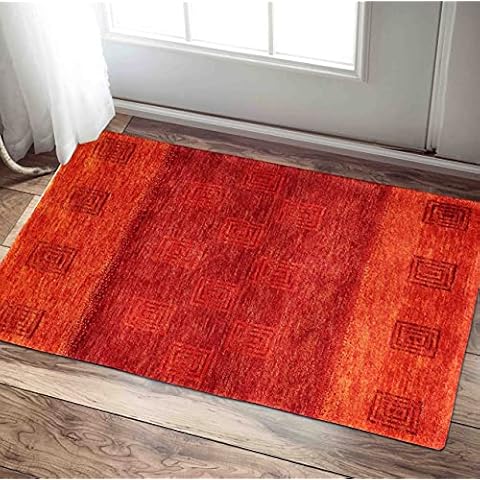 Palmer Red Gabbeh Handknotted Area Rug Cover