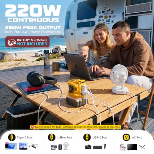 Ecarke 220W Power Inverter for DeWALT 20V Batteries - image 5