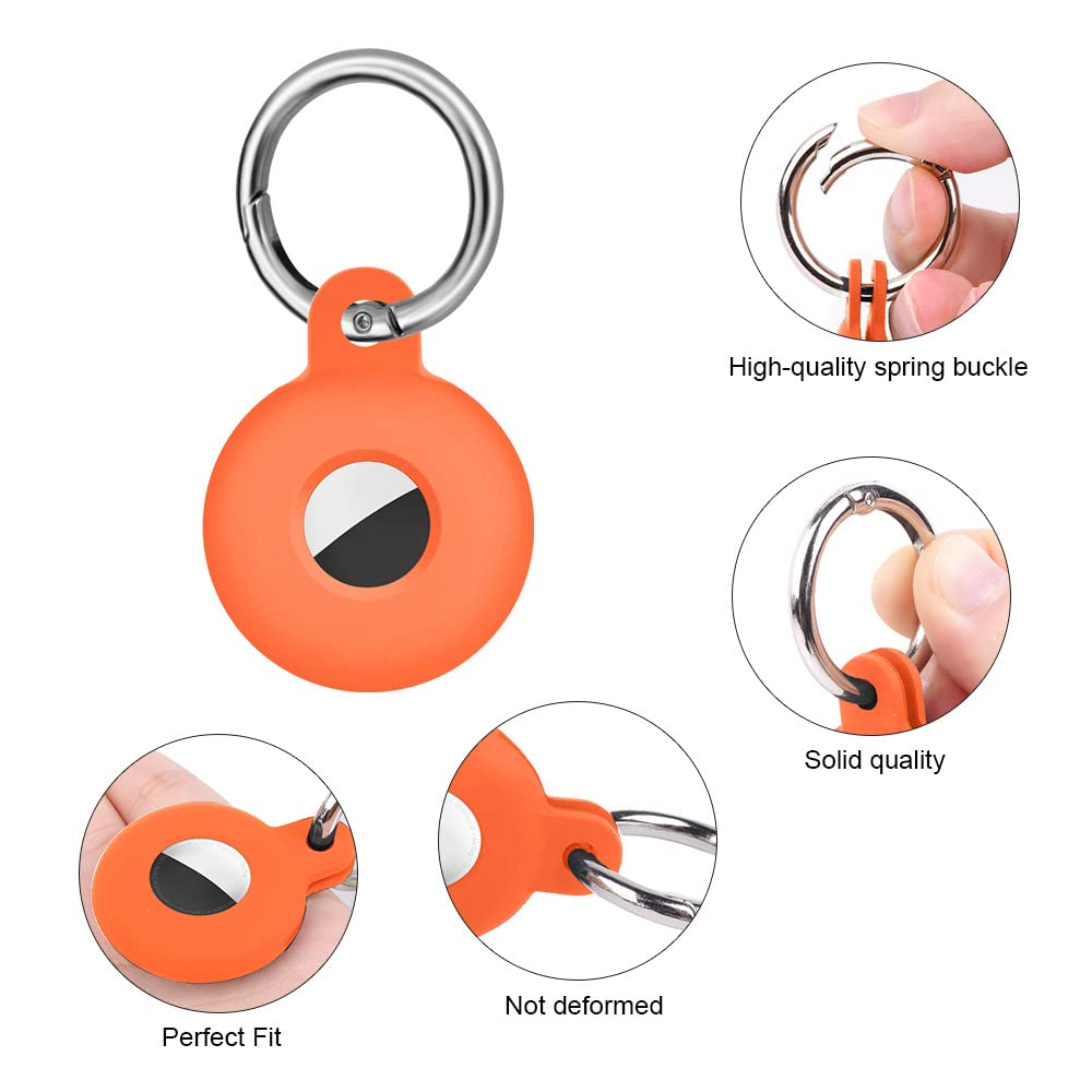 Ainiv Llavero para AirTag, 1 Pieza Llaveros para AirTag Funda Protectora de Silicona, Localizador Keychain Portátil Antipérdida, Protectora Funda Mascotas y Mochilas — view 18