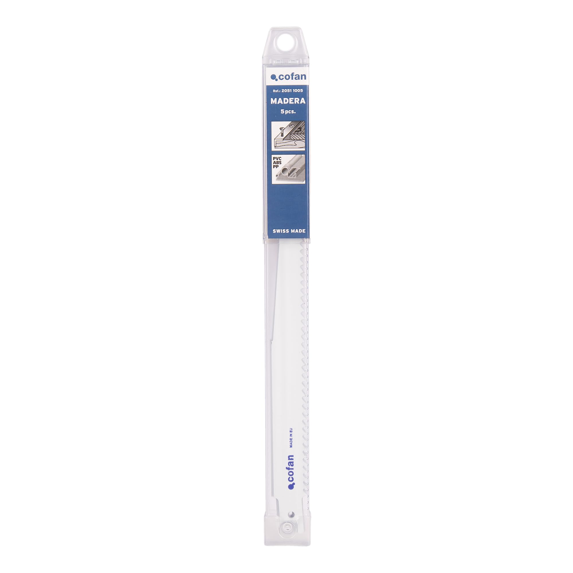 Cofan Hoja de sierra de sable para demolición 280 x 20 mm, Hojas universales cortes materiales de construcción, Dentado triscado
