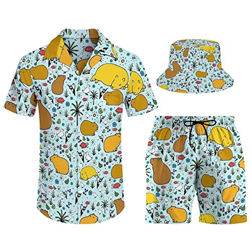Short de plage flamant rose 3XL et chemise fluide pour éviter la chaleur de l'été