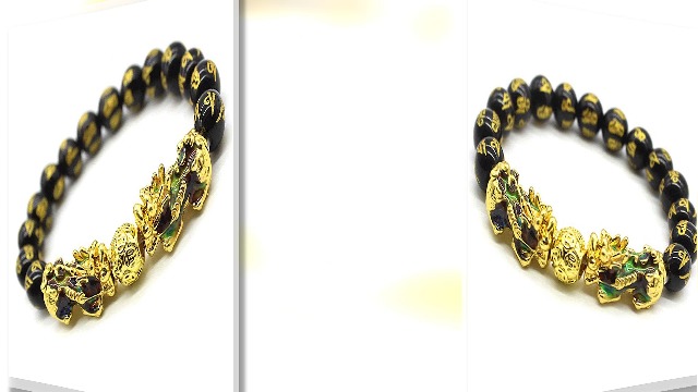 Amazon | [Rockyu] ブレスレット メンズ ブラック 貔貅 六字真言