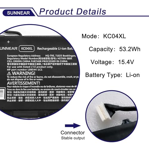 Image of KC04XL L08496-855 Laptop Battery for HP Envy 13T-AH 13T-AQ 13-AH 13-AQ 13-AG 13-AH 13Z-AG 13Z-AR 13-AG 13-AR 13M-AG 13m-ar 13-ah0051tu 13-ag0001la 13M-AG0001DX TPN-W136 TPN-W133 HSTNN-DB8P