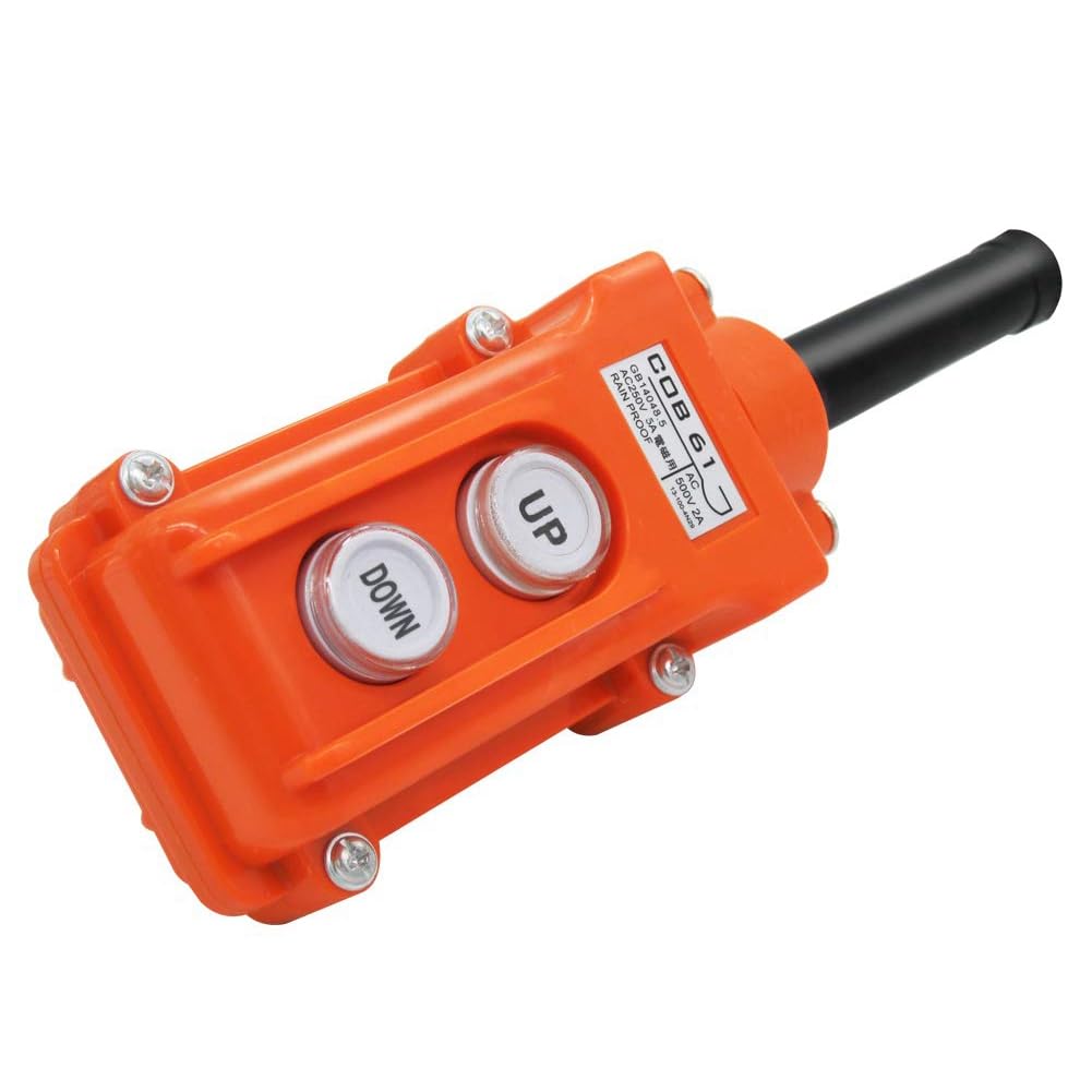 Asyduey Rain Proof Up-Down Switch Control Station Crane Pendant Hoist Push Button Switch Momentary Cob61-Up-Down