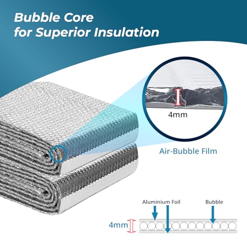 Image of LifeKrafts Aluminium Heat Insulation 250 GSM (4 mm) Sheet - (1.2 Mtr X 5 Mtr) Silver Bubble Sheet Heat Insulation Sheet for Roof Shield for Summer Radiant Barrier Thermal