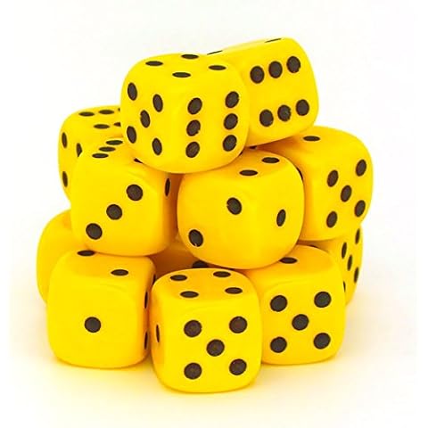 Big Cherry Dice, 50 x 12mm Round Corner Spot - Yellow Cover