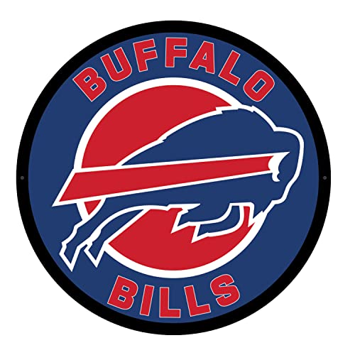 Team Sports America Evergreen NFL Buffalo Bills | Ultra-Thin LED Light Wall Sign Decor | 23 Inch Round | Made in the USA by Team Sports America - Image 2