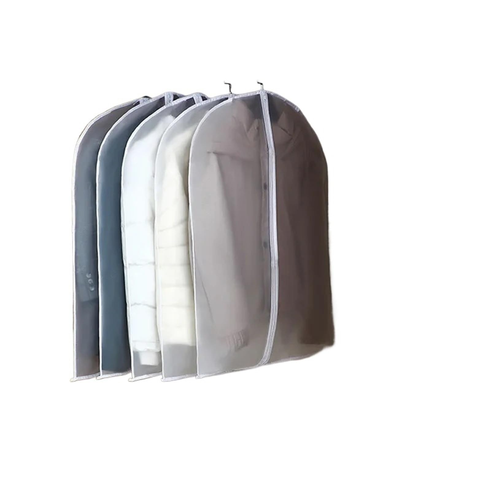 Clothes Covers Protector Bags Dust Proof Garment Protector Cover Bag Fully Enclosed Clothes With Zipper Bags Hanging Durable Storage(60x80cm,20pcs)