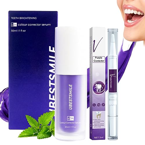 Obsessive Blanqueador Dental Blanqueador Dental Pasta de Dientes Morada Obsessive Smile Blanqueante Pasta Dental Blanqueador Corrector De Color Purple Obsessive Espuma Correctora