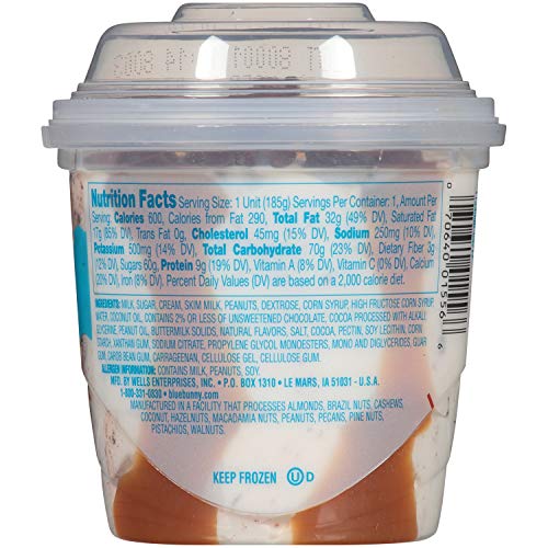 Blue Bunny Frozen Load\'d Sundaes Ice Cream Cup, Bunny Tracks, 8.5 Ounces