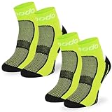 SKIETY Schnelltrocknende Thermoaktive Radsocken STB DryTex - Wandersocken - Bequeme Fahrradsocken - Made In Eu - Thermoaktiv Bergsocken - Gelb Schwarz - Größe 39-42