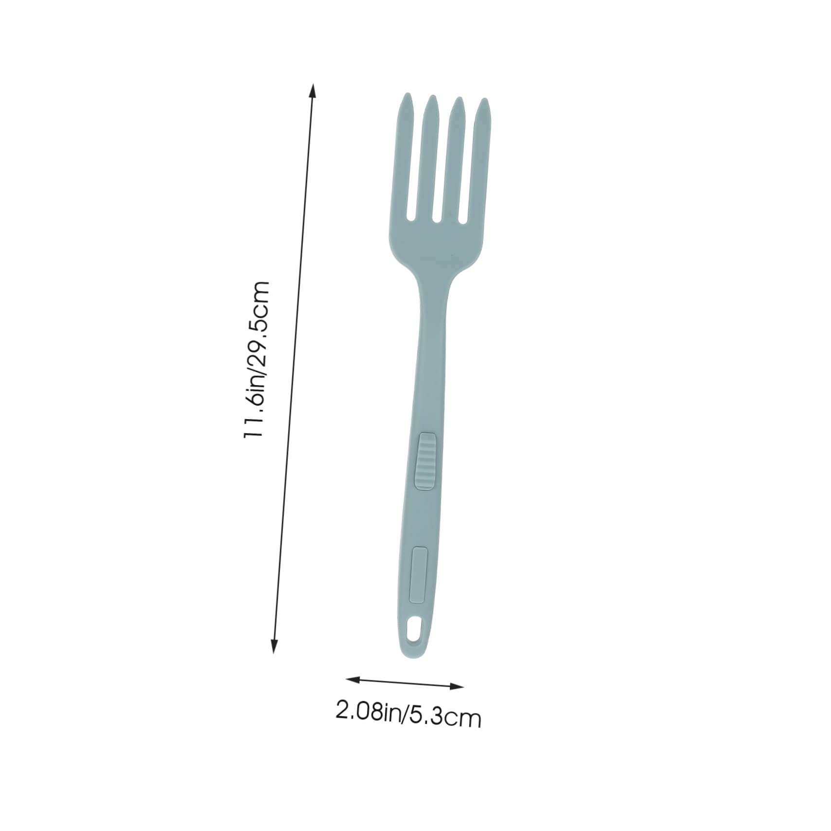 CONGARTENO Silicone Spaghetti Fork Long Extendable Salad Server Reusable Cooking Fork Ergonomic Design Kitchen Tool
