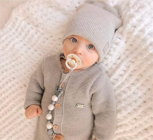 Newborn Baby Boy Girl Romper, One Piece Knitted Long Sleeve Bodysuit Costume (0-12 Months)2