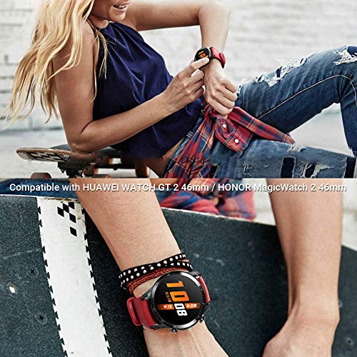 Pulseira de reposição para relógio de silicone Docooler de 22 mm, pulseira de reposição com fivela d