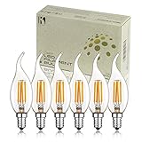 Keymit New C35T E12 Base 4W 400LM 2700K Dimmable Candelabra LED Bulb - UL-E492997 - Outdoor 6Pack