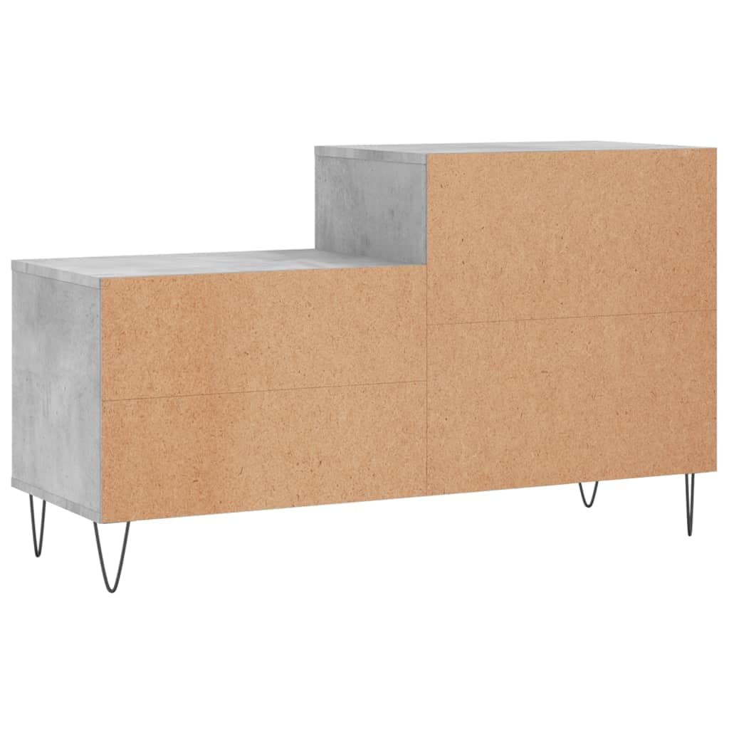 Armoire à chaussures gris béton 102 x 36 x 60 cm en bois et