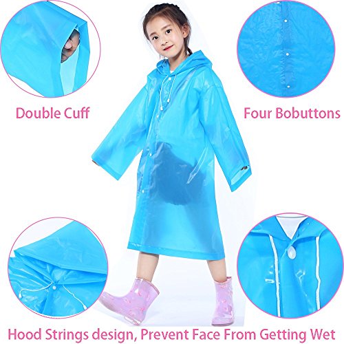 Thicker Reusable Raincoat Rain Poncho Jacket Slicker for Children Boy Girl Kids