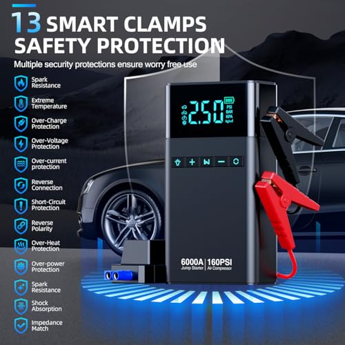 CZKBG 6000A Jump Starter with Air Compressor