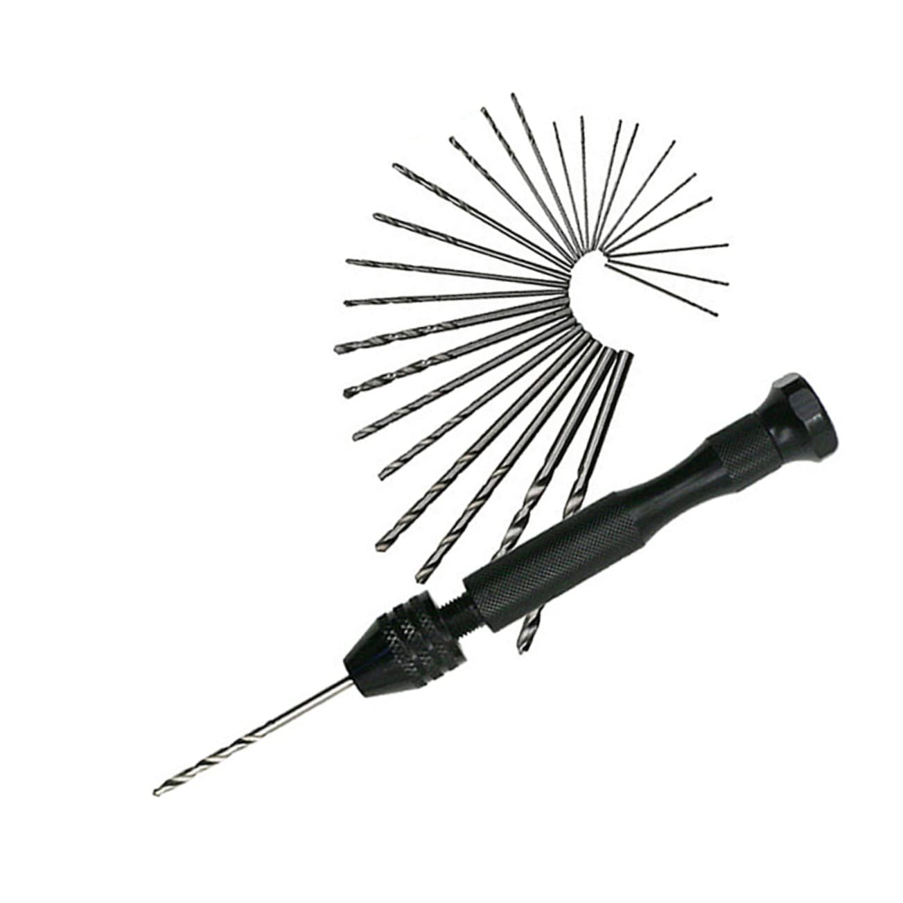 Uonlytech Rotary Tool Kit Brace Drill 26 Pcs Single Ended Hand Drill Vise Hand Drill Bits for Watch Repair