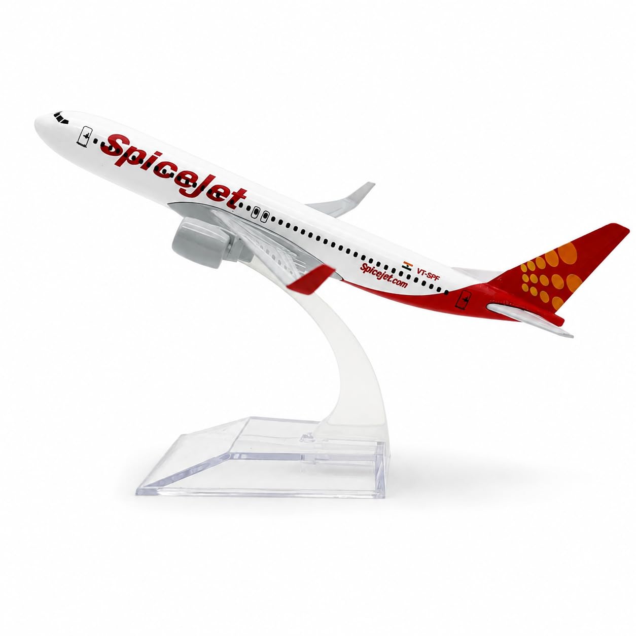 SpiceJet Boeing 737 Diecast Plane - Collectible Airplane Model -1