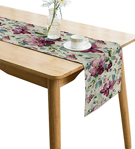 Image of Handmade Jute Table Runner for 6 Seater, Heat Resistant & Non-Slip Dining Table Runner, Natural Rustic Farmhouse Decor for Dining, Coffee & Centre Table, 12 x 84 Inches AATR0043