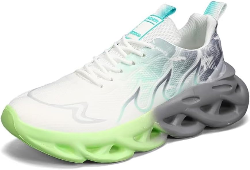 Jakcuz Men Sneakers Sport Shoes with Arch Support Breathable Lace-up Workout Men Running Shoes