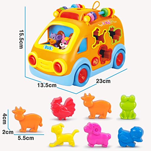 image for REMOKING Baby Electronic Musical Bus Toys with Lights & Music,Shape Co