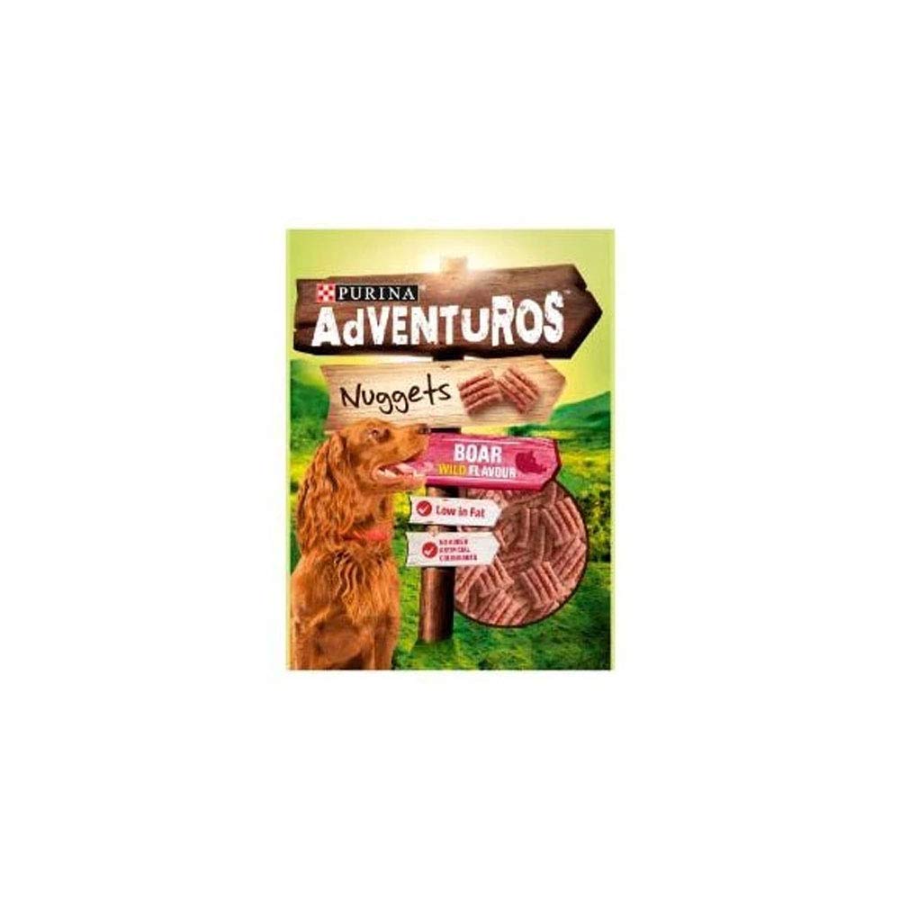 Adventuros Dog Treats, Buffalo Sticks, Venison Strips, Or Boar Wild Nuggets (Nuggets Boar Wild 90g, 4 Pack)