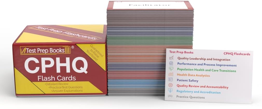 CPHQフラッシュカード:CPHQ学習ガイドフラッシュカード 2022-2023 医療品質試験の認定専門家のための練習問題付き [フルカラーカード]