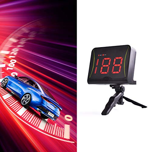OYE Baseball Speed Radar Geschwindigkeitsmessgerät und Ballgeschwindigkeitsradar mit roter LED-Anzeige,Schussgeschwindigkeitsradar mit MPH-und KPH-Messung,freistehendes Radar für Hockey, Football