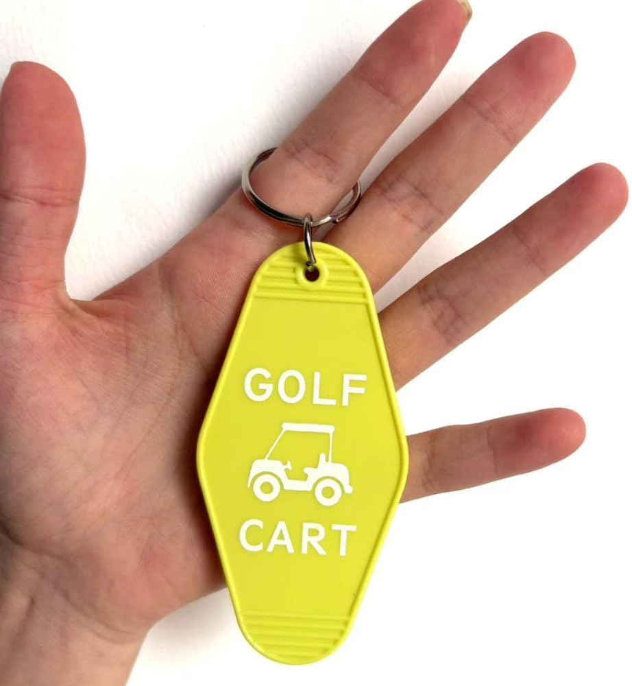 Golf Cart Keychain Plastic Retro Motel Golf Cart Key Chain for Women Men - Image 3