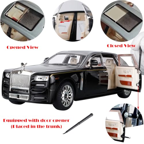 Auto de juguete Rolls Royce 1:24 Phantom con luz y sonido miniatura 4