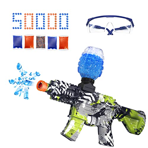Elektrischer Gel Blaster, Wasserperlen Blaster, Gel-Blaster und 50.000 Wasserbällen,Umweltfreundlich-Teamspiel im Freien Cover