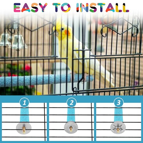Image of 10 PCS Bird Perch Parrot Stand Wood Parrot Perch Stand Platform Natural Paw Grinding Stick Bird Cage Accessories for Budgies Cockatiels Cockatoo Conure Parakeet