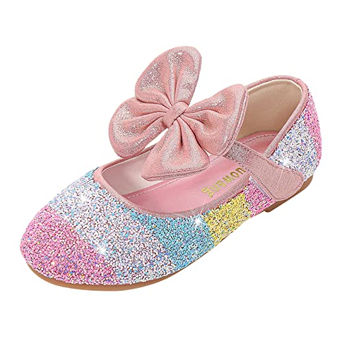 EnJoCho Rhinestone Bow Single Shoes Girls Dancing Sandals Pearl Shoes Shoes Shoes Kids Crystal Princess Shoes Bling Shoes